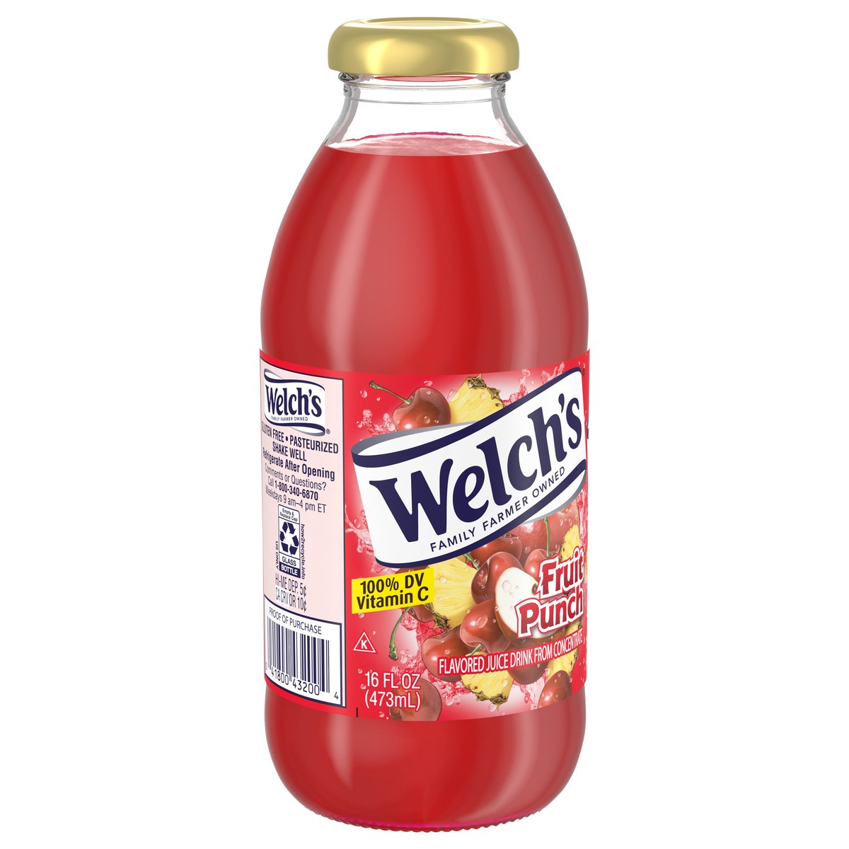 slide 5 of 5, Welch's Fruit Punch Juice Drink, 16 fl oz On-the-Go Bottle, 16 fl oz