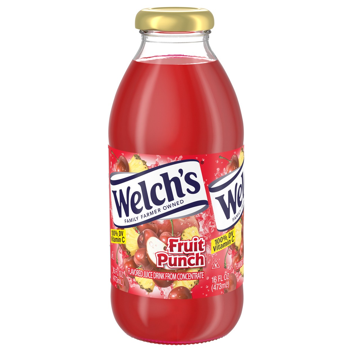 slide 2 of 5, Welch's Fruit Punch Juice Drink, 16 fl oz On-the-Go Bottle, 16 fl oz