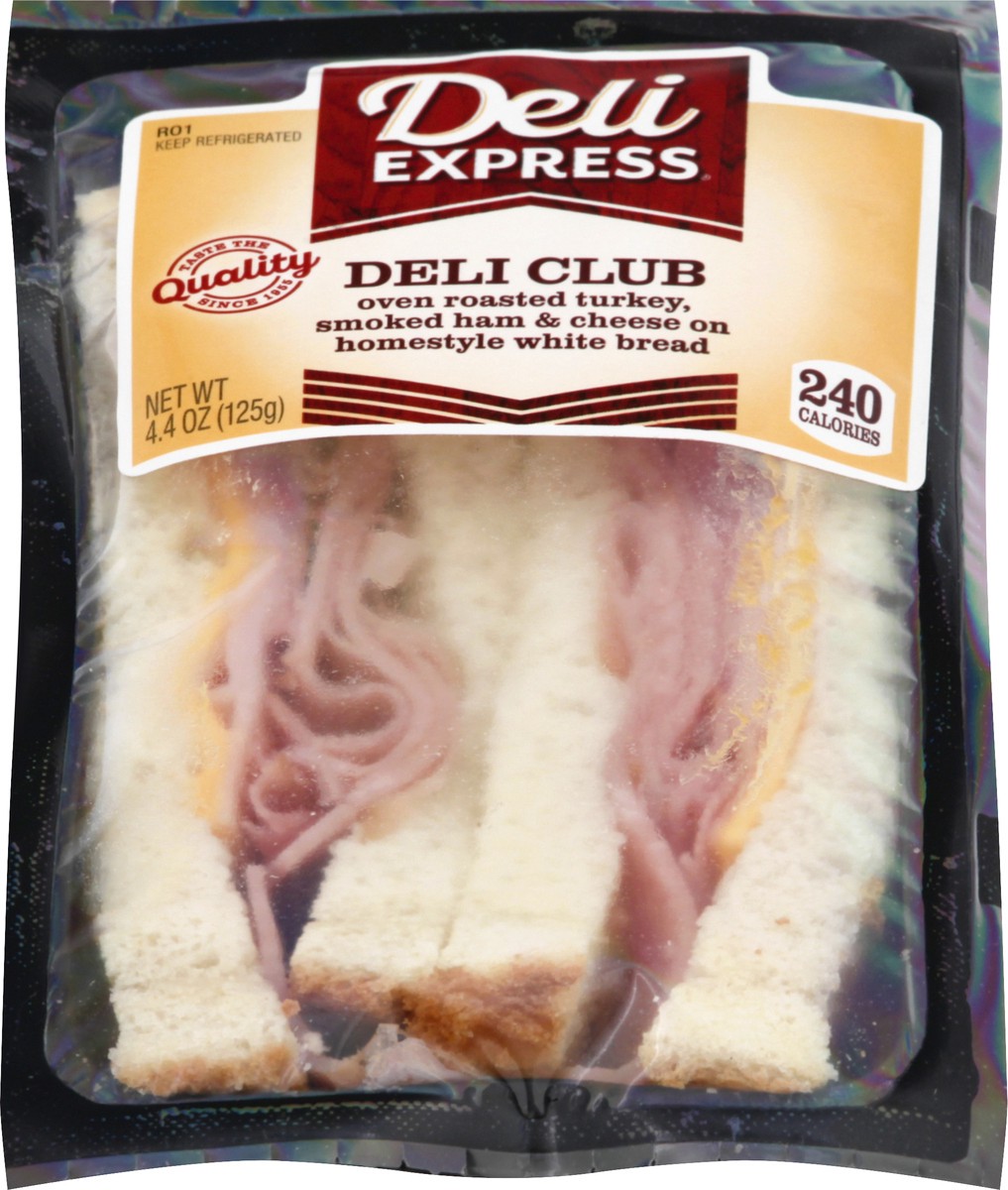 slide 1 of 13, Deli Express Sandwich Deli Club 4.4 Oz, 4.4 oz