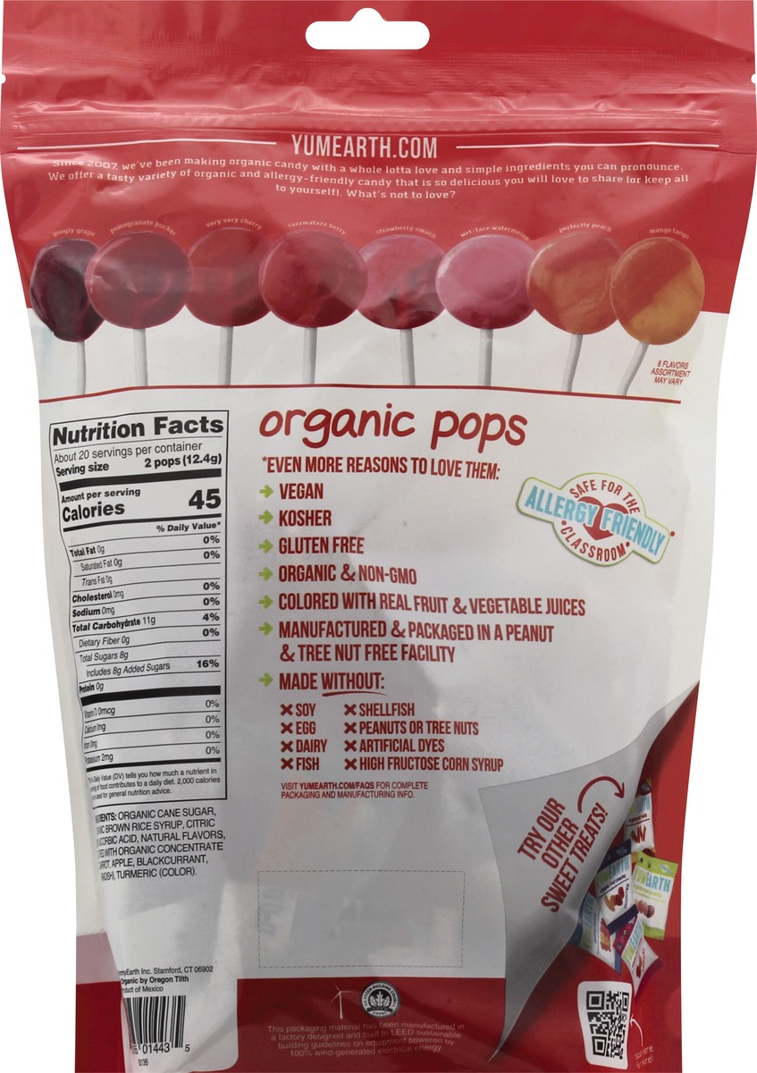 slide 4 of 9, YumEarthOrganic Pops, 8.5 oz