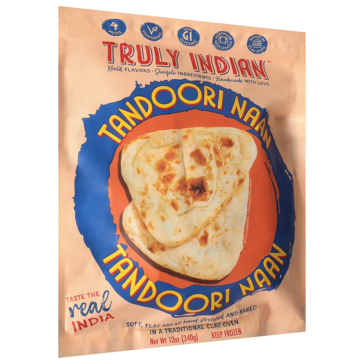 slide 2 of 4, Truly Indian Tandoori Naan Frozen, 12 oz