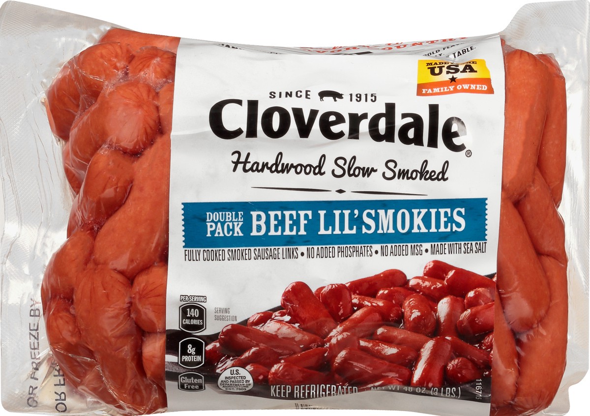 slide 1 of 12, Cloverdale Double Pack Beef Lil'Smokies 48 oz, 48 oz