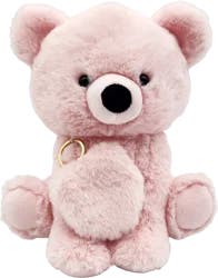 Holiday Home 10-Inch Plush Bear with Keychain - Light Pink