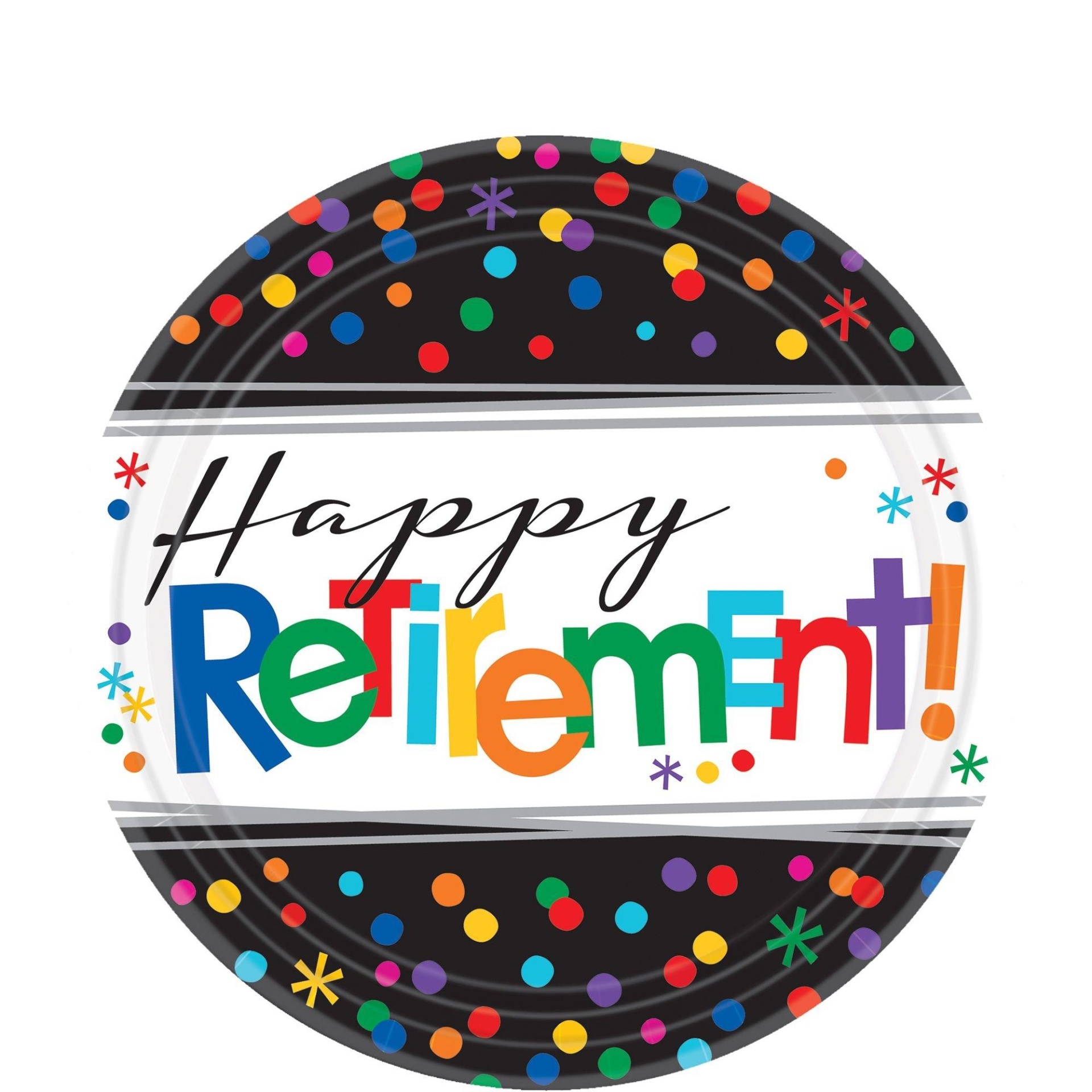 slide 1 of 1, Party City Happy Retirement Celebration Dessert Plates, 8 ct