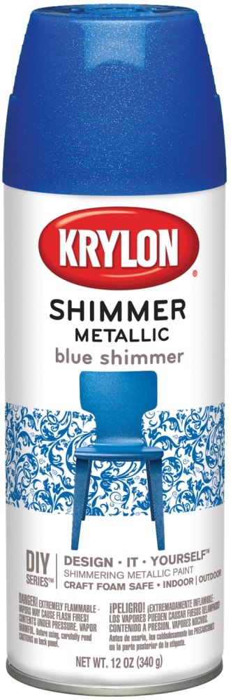 slide 1 of 1, Krylon Shimmer Metallic Spray Paint - Blue Shimmer - 12 Ounce, 12 oz