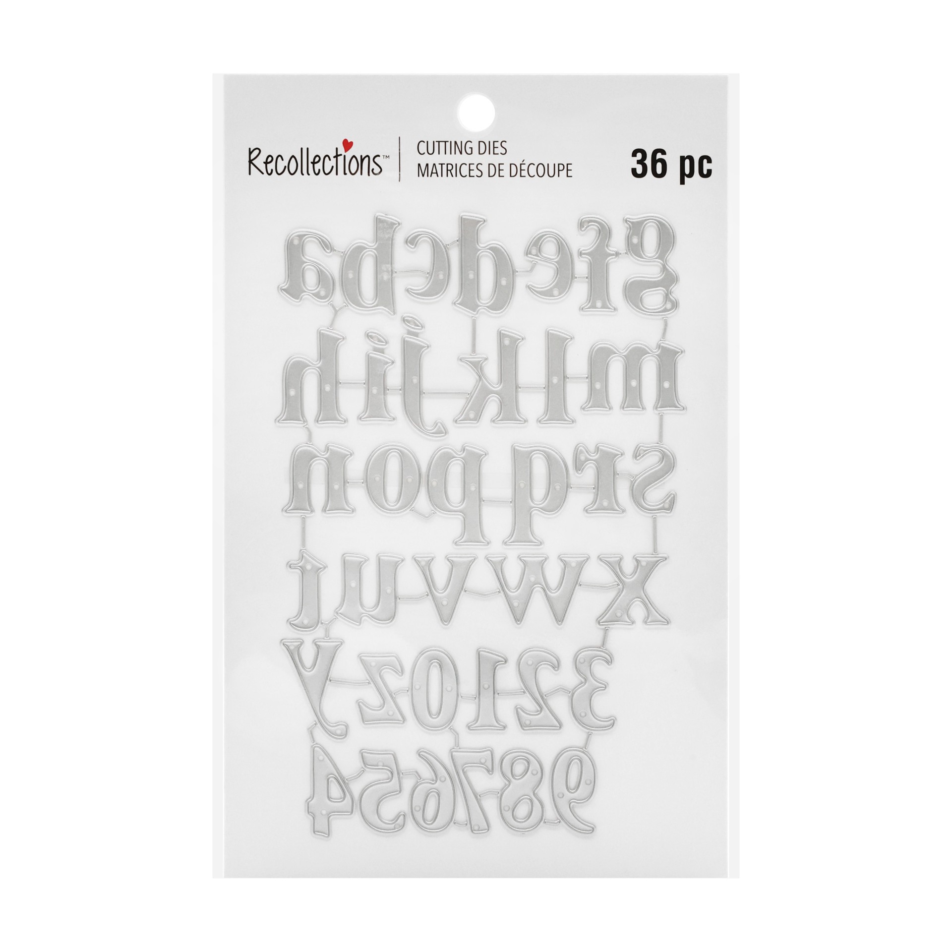 slide 6 of 6, Alphabet & Number Cutting Die By Recollections, 3.62 in x 5.35 in