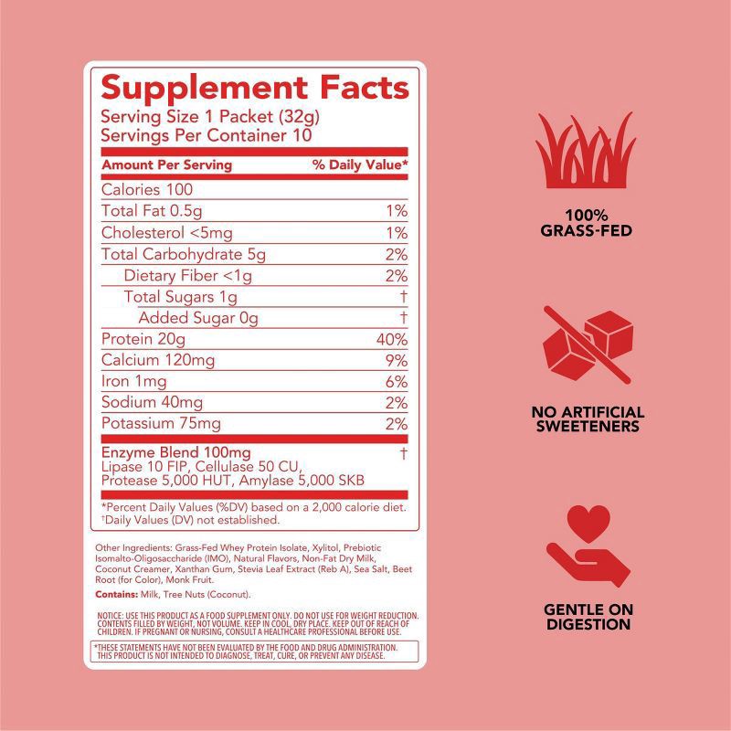 slide 5 of 9, Clean Simple Eats Protein Powder - White Chocolate Peppermint - 1 Stick/1.13oz, 1.13 oz