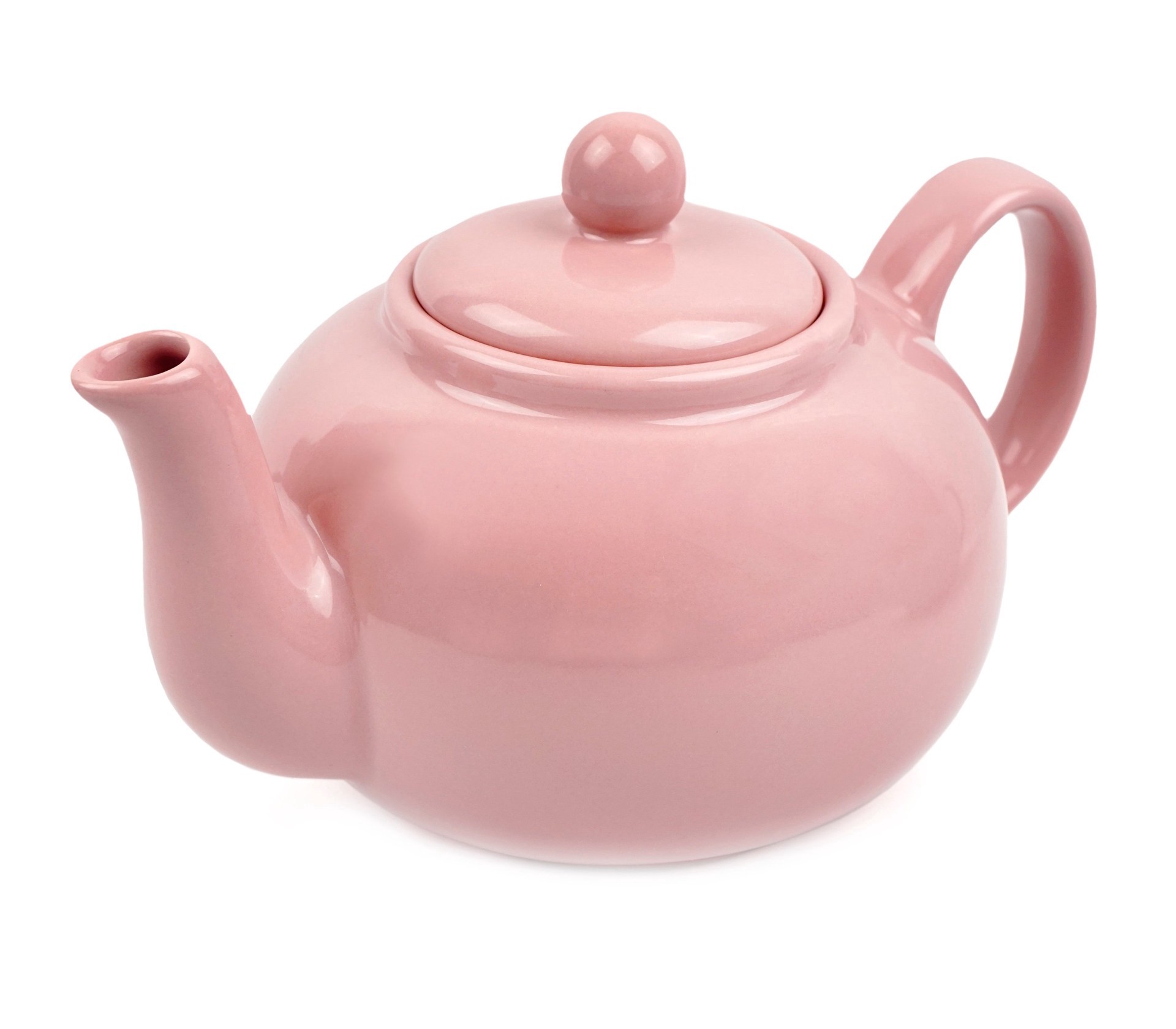 slide 1 of 1, RSVP International Pink Stoneware Teapot, 16 oz