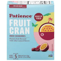 Patience Fruit & Co Patience Fruit Cran Passion Fruit Flavored Dried Cranberries 5-0.75 Oz Bags