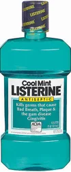 Listerine Cool Mint Antiseptic Mouthwash, Daily Oral Rinse Kills 99% of Germs that Cause Bad Breath, Plaque and Gingivitis for a Fresher, Cleaner Mouth, Cool Mint Flavor, 1.0 L