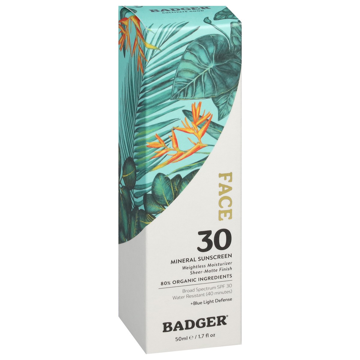 slide 9 of 14, Badger Broad Spectrum SPF 30 Face Mineral Sunscreen 1.7 fl oz, 1.7 fl oz