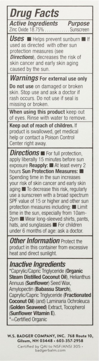 slide 2 of 14, Badger Broad Spectrum SPF 30 Face Mineral Sunscreen 1.7 fl oz, 1.7 fl oz