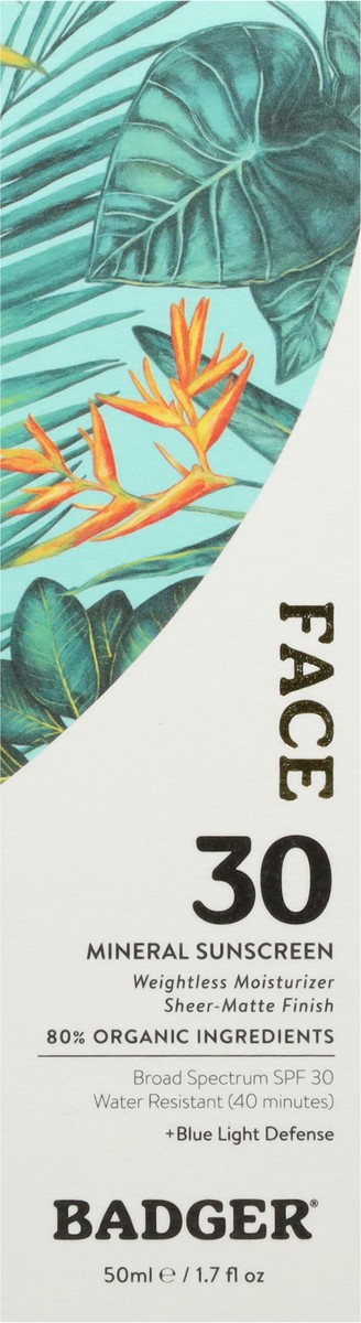 slide 13 of 14, Badger Broad Spectrum SPF 30 Face Mineral Sunscreen 1.7 fl oz, 1.7 fl oz