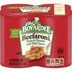 Chef Boyardee Beefaroni Value Pack