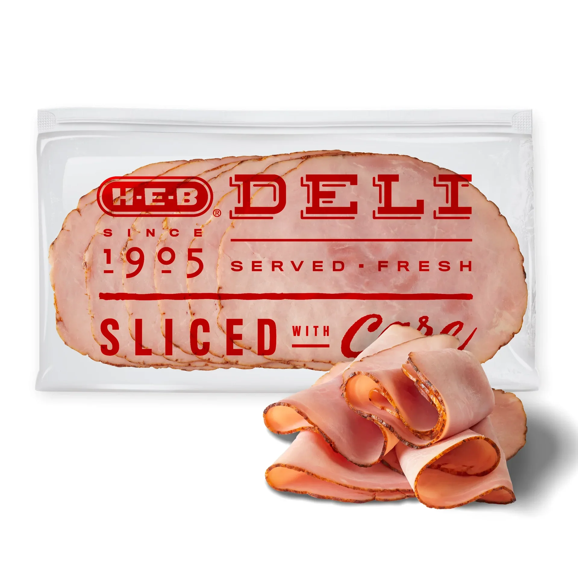 slide 1 of 1, H-E-B Deli Uncured Black Forest Ham, Sandwich Sliced, per lb