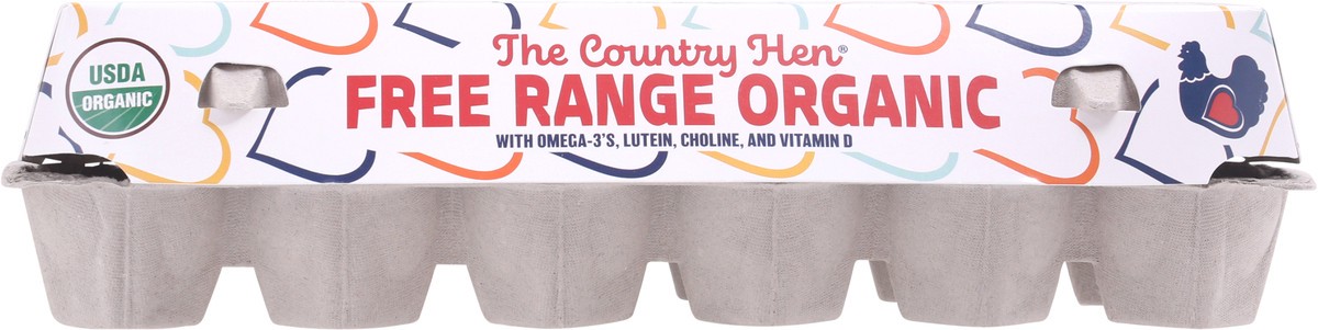 slide 2 of 9, The Country Hen Free Range Organic Large Eggs 12 ea Carton, 12 ct