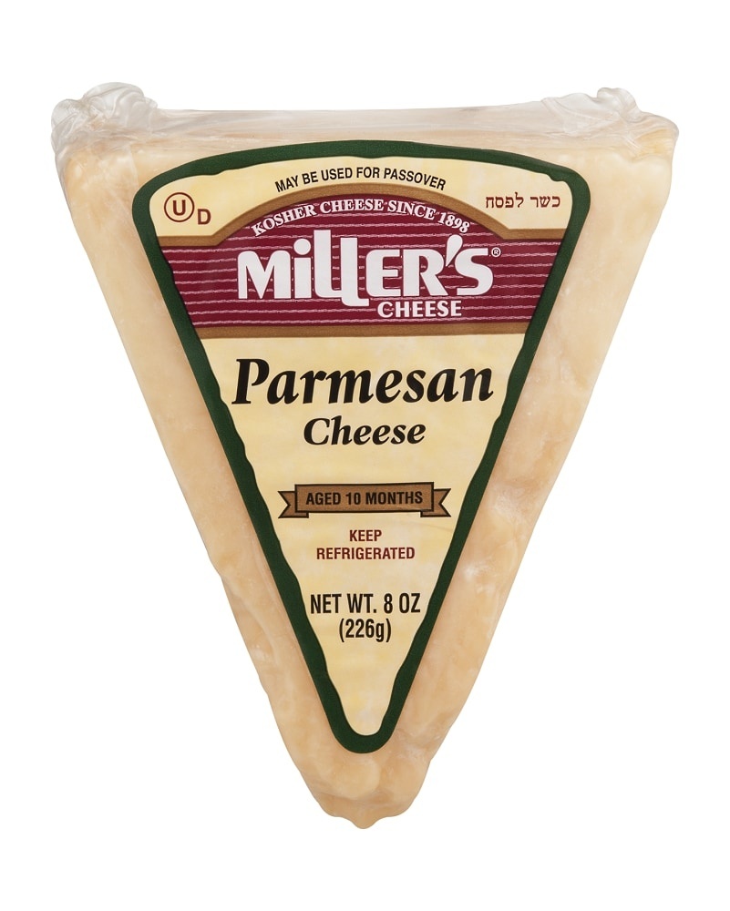 slide 1 of 1, Miller's Parmesan Wedge Cheese, 8 oz