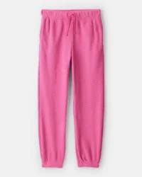 Oshkosh Girls Waffle Knit Joggers - Pink Pink 8