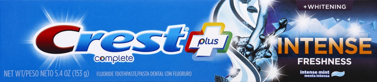 slide 2 of 9, Crest Complete Plus Whitening Intense Freshness Fluoride Intense Mint Toothpaste 5.4 oz, 5.4 oz