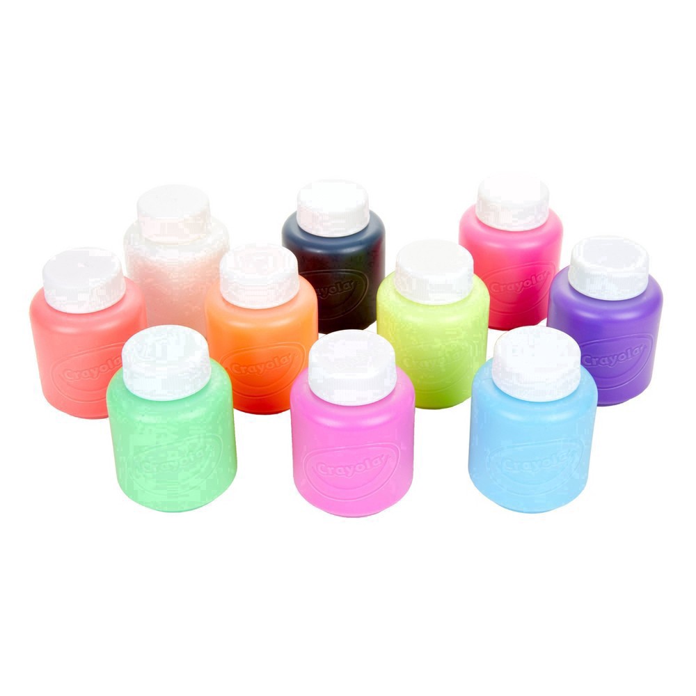 slide 2 of 38, Crayola Neon Washable Project Paint 10 - 2 fl oz Bottles, 10 ct