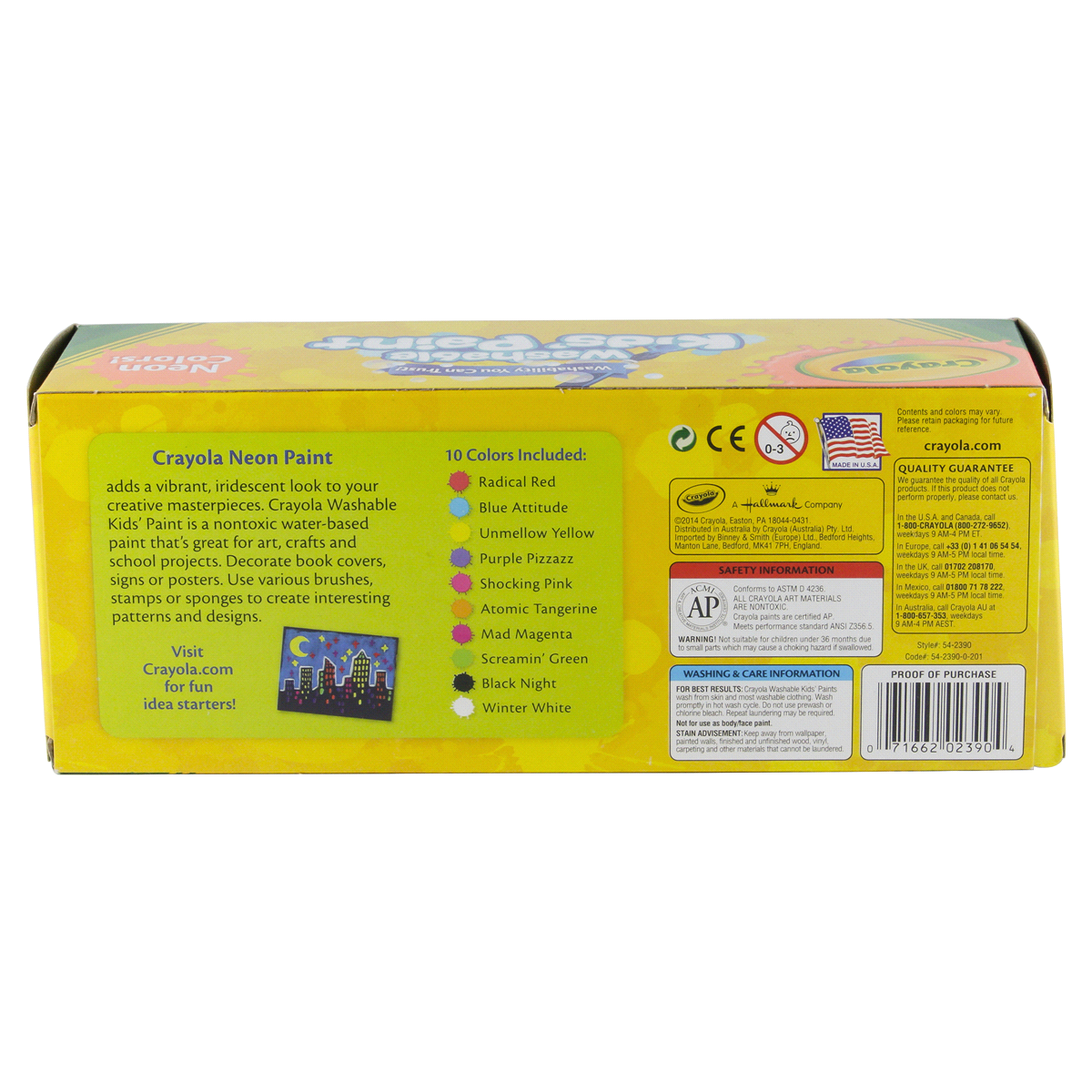 slide 17 of 38, Crayola Neon Washable Project Paint 10 - 2 fl oz Bottles, 10 ct