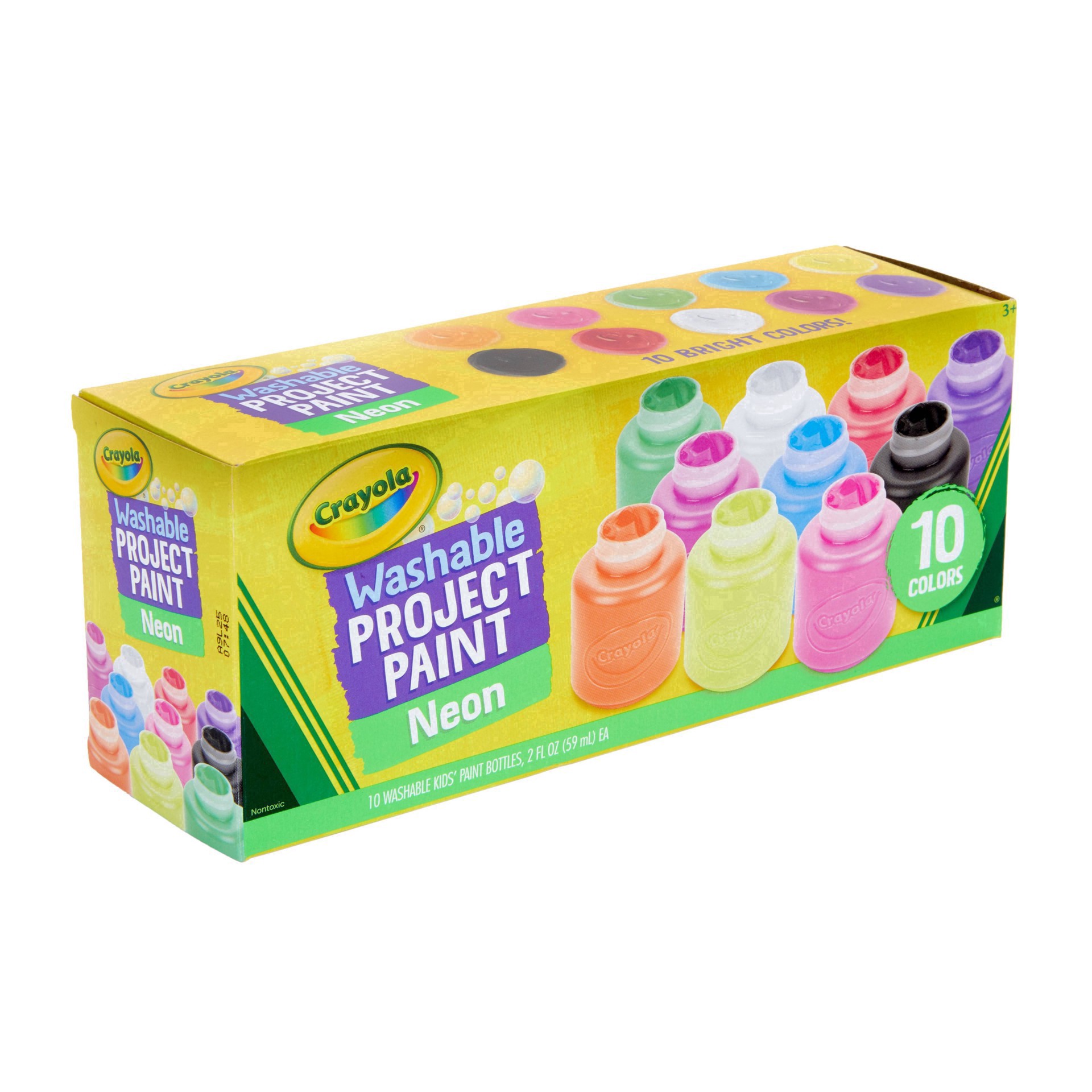 slide 19 of 38, Crayola Neon Washable Project Paint 10 - 2 fl oz Bottles, 10 ct