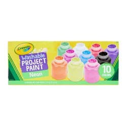 Crayola Neon Washable Project Paint 10 - 2 fl oz Bottles