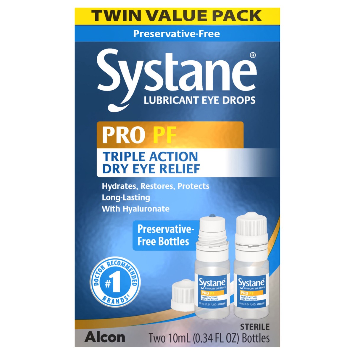 slide 1 of 12, Systane Pro Multi-Dose Preservative-Free Eye Drops, 2 x 10 mL, 2 ct
