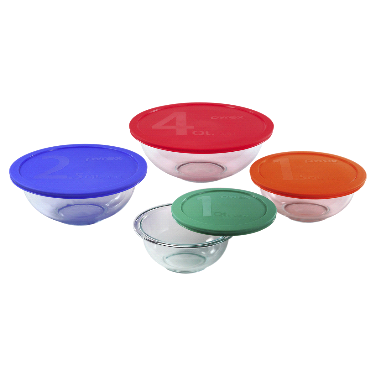 slide 1 of 1, Pyrex Smart Essentials Mixing Bowl Set, 8 ct