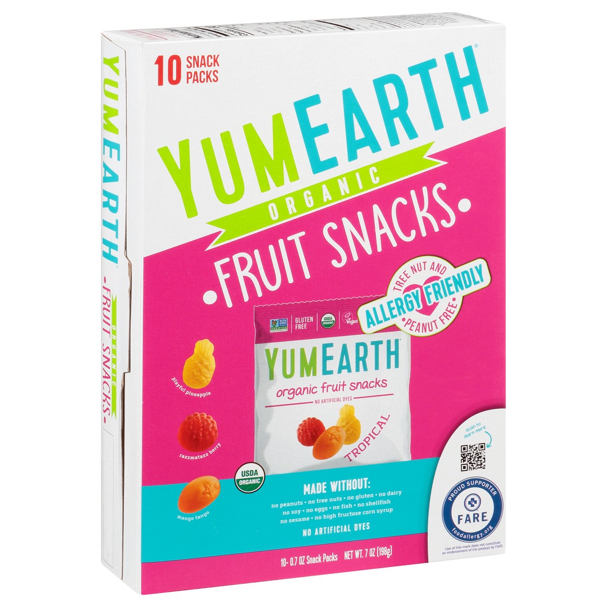 slide 4 of 9, YumEarth Organic Organic Tropical Fruit Snacks Snack Pack 10 - 0.7 oz Packs, 10 ct