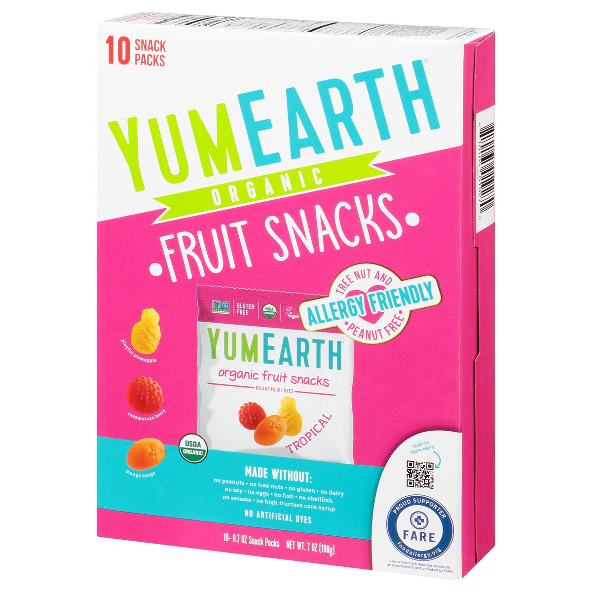 slide 6 of 9, YumEarth Organic Organic Tropical Fruit Snacks Snack Pack 10 - 0.7 oz Packs, 10 ct
