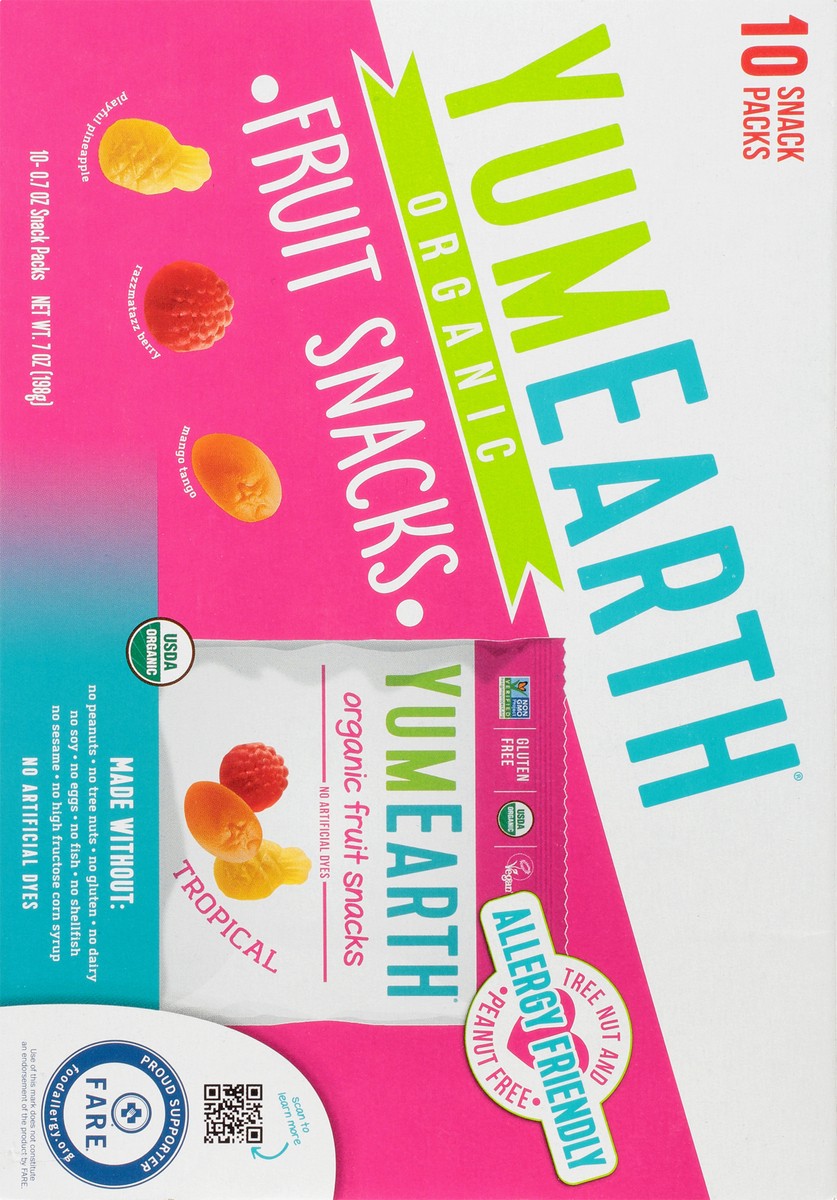 slide 7 of 9, YumEarth Organic Organic Tropical Fruit Snacks Snack Pack 10 - 0.7 oz Packs, 10 ct