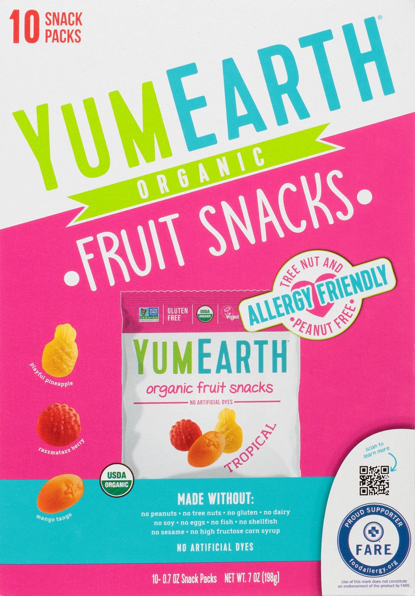 slide 2 of 9, YumEarth Organic Organic Tropical Fruit Snacks Snack Pack 10 - 0.7 oz Packs, 10 ct
