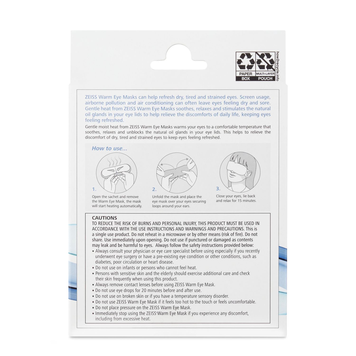slide 3 of 4, Zeiss Dry Eye Relief Eye Masks 3 ea, 3 ct