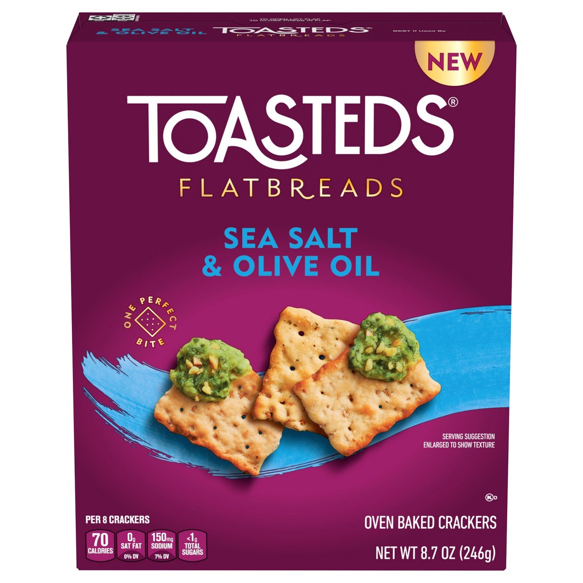slide 1 of 5, Toasted Kellogg's Toasted Crackers Sea Salt 8.7oz, 8.7 oz