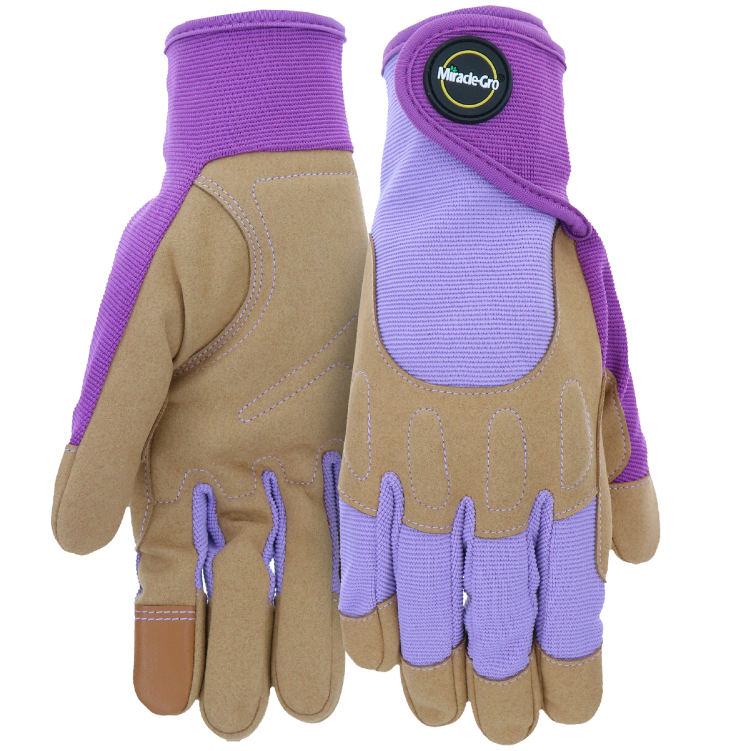 slide 1 of 1, Miracle Gro Miracle-Gro Hook and Loop Wrist Glove with Padded Palm S/M, Small/Medium