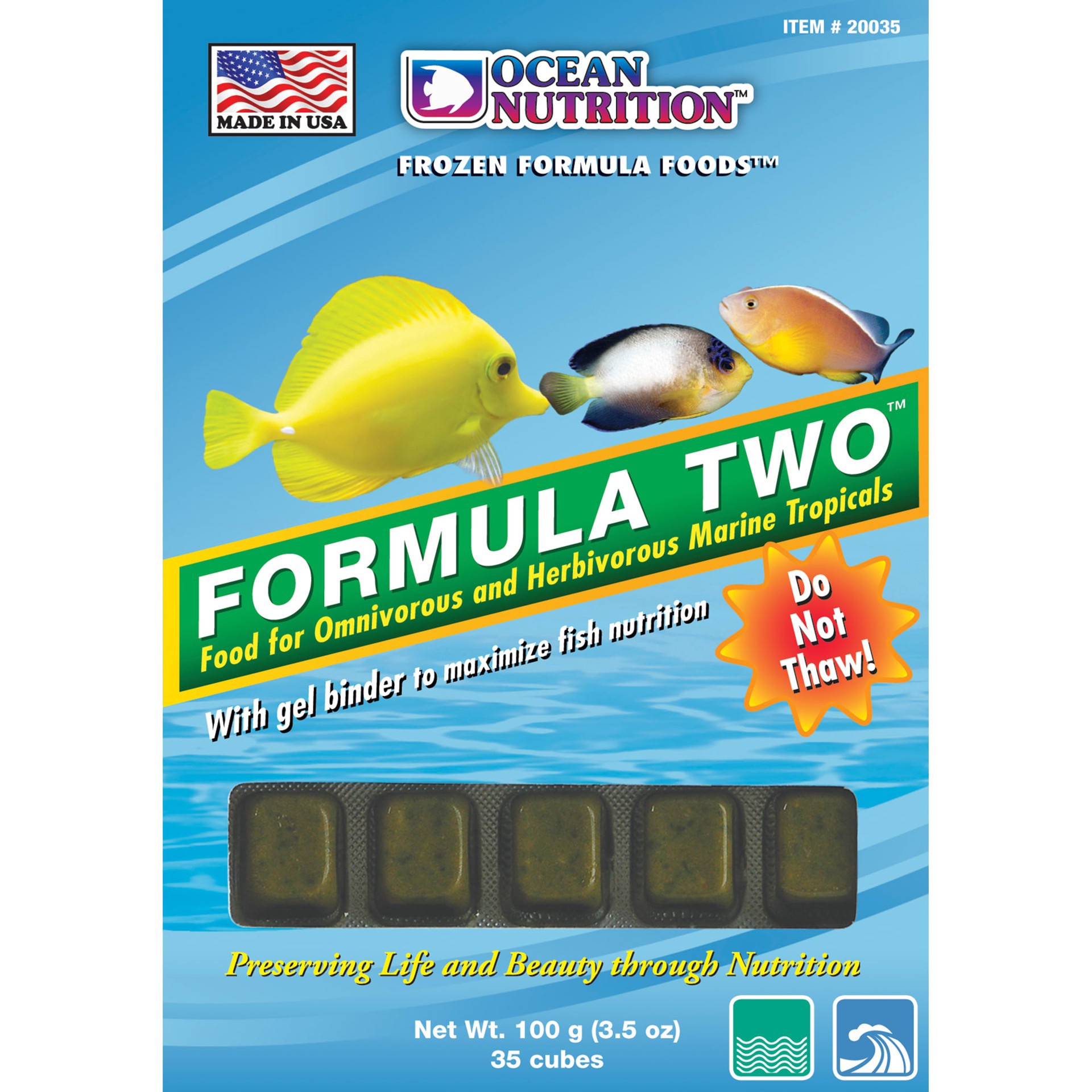 slide 1 of 1, Ocean Nutrition Frozen Formula Two Cubes Fish Food, 3.5 oz., 3.5 oz