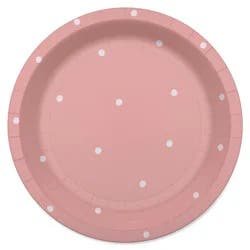 American Greetings Polka Dot Paper Plates - Pink