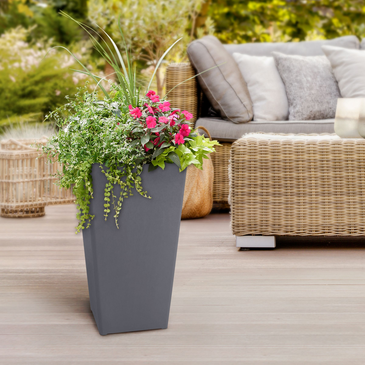 slide 2 of 2, Multy Home Avondale Smooth Concrete 24", 24 in