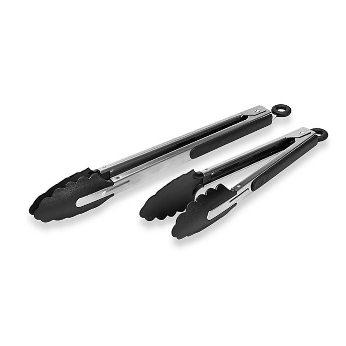 slide 1 of 1, SALT Nylon Head Tongs, 2 ct