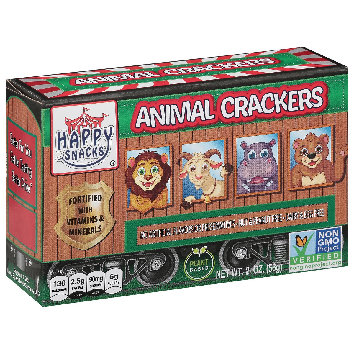 slide 3 of 13, Happy Snacks Animal Crackers 2 oz, 2 oz