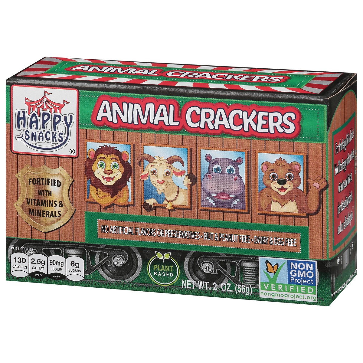 slide 4 of 13, Happy Snacks Animal Crackers 2 oz, 2 oz