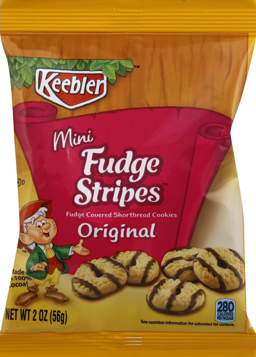 slide 5 of 6, Keebler Cookies, Mini Fudge Stripes, Snack Size, 2 oz