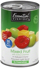 slide 1 of 1, Essential Everyday Mixed Fruit with Extra Cherries, 15 oz