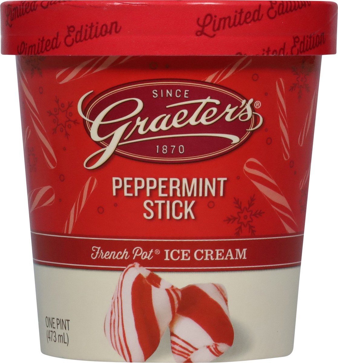 slide 9 of 9, Graeter's French Pot Peppermint Stick Ice Cream 1 pt, 1 pint