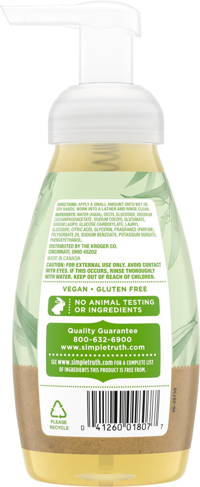 slide 2 of 2, Simple Truth Spa Eucalyptus Foaming Hand Soap, 10 oz
