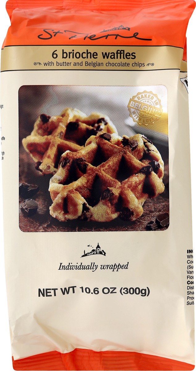 slide 8 of 9, St Pierre Waffles Brioche Choc Chip 6 Ct, 1 ct