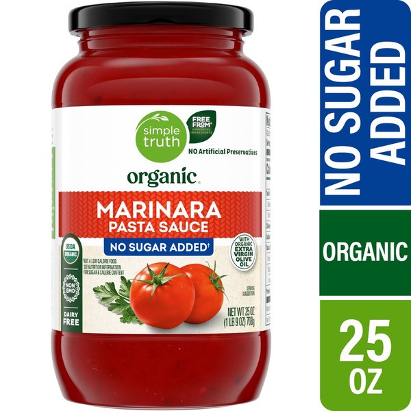 slide 1 of 1, Simple Truth Pasta Sauce, Marinara, 25 oz
