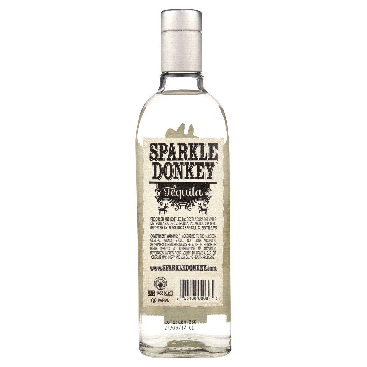 slide 2 of 2, Sparkle Donkey Tequila Silver, 750 ml