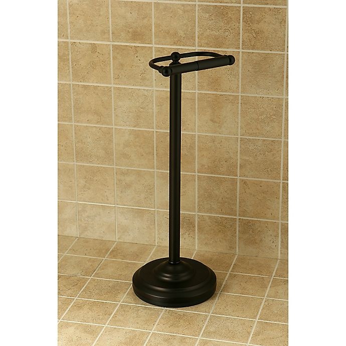 slide 2 of 3, Kingston Brass Pedestal Toilet Paper Holder - Oil Rubbed Bronze, 1 ct